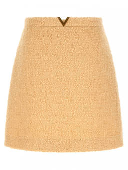 Valentino - Beige V Gold Skirt