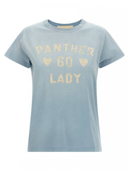 Valentino - Light Blue Panther Lady T-Shirt