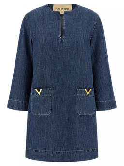 Valentino - Blue Vgold Dress