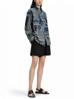 Jean Paul Gaultier - Denim Oversized Printed Shirt