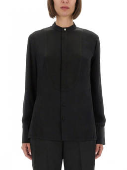 Victoria Beckham - Black Regular Solid Shirt (M)