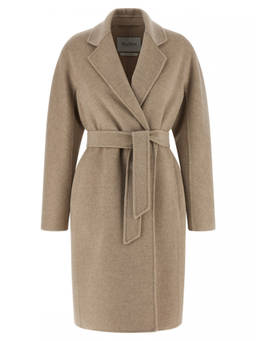 Max Mara - Beige Notched Lapel Trench Coat