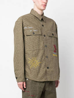 President's - Olive Camouflage Print Shirt