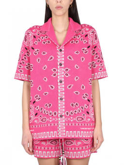 Alanui - Pink Relaxed Printed Shirt
