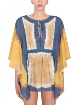 Alberta Ferretti - Multicolour Tie-Dye Round Neck Mini Dress (S)