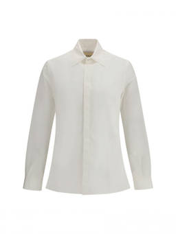 Valentino - White Regular Solid Shirt (M)