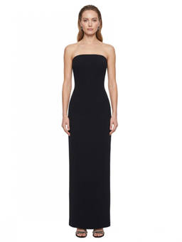 SOLACE London - Black Strapless Maxi Dress