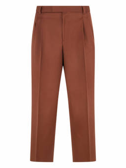 Boss - Brown Tailored Pleated Trousers
