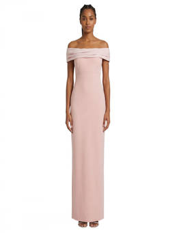 SOLACE London - Pink Off Shoulder Maxi Dress