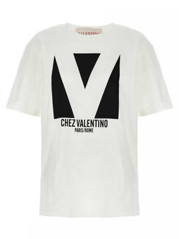 Valentino - White Logo Chez Valentino T-Shirt