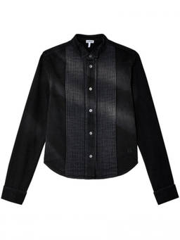 Loewe - Black Pleated Denim Shirt (XS)