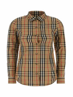 Burberry - Brown Embroidered Cotton Shirt