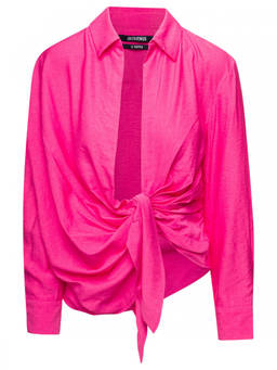 JACQUEMUS - Fuchsia La Chemise Bahia Shirt