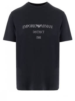 EMPORIO ARMANI - Dark Navy Logo T-Shirt