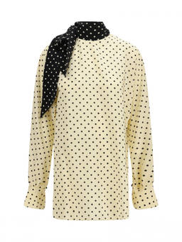 Valentino - Beige Regular Polka Dot Shirt (M)
