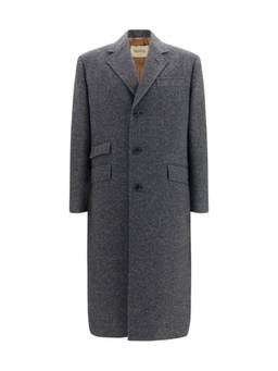 Valentino - Grey Notched Lapel Coat