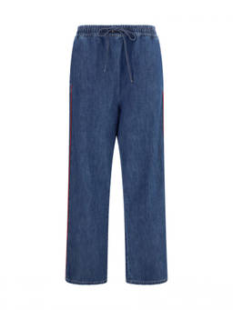 Valentino - Blue Straight Elasticated Pant