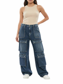 Diesel - Blue Relaxed Low Rise Jeans