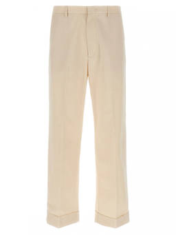 Valentino - Beige Turn-Up Trousers (30)
