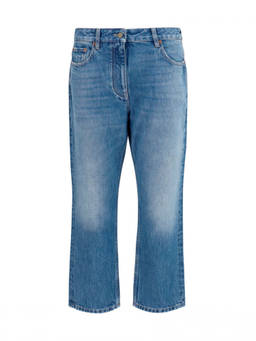 Valentino - Blue Straight High Rise Jeans