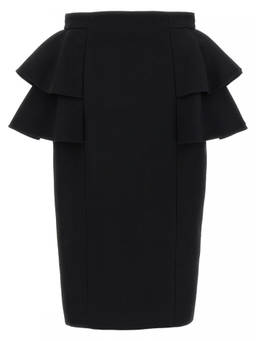 Valentino - Black Crepe Couture Skirt (28)
