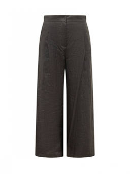 Max Mara Studio - Black Relaxed Flat Front Pant (32)