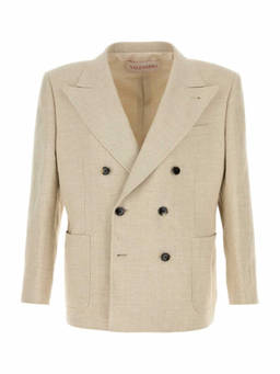 Valentino - Beige Double-Breasted Jacket (40)