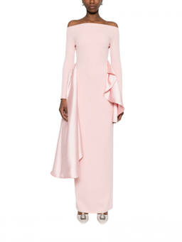 SOLACE London - Pink Off Shoulder Maxi Dress (XS)