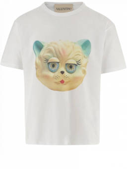 Valentino - White Printed T-Shirt