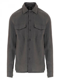 Vince - Grey Relaxed Solid Shirt (2XL)
