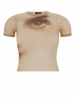 Jean Paul Gaultier - Beige Graphic Crew Neck T-Shirt