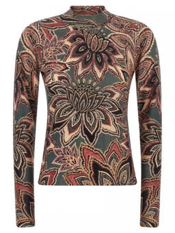 FARM Rio - Multicolour Paisley Mock Collar Top