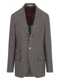 Brunello Cucinelli - Brown Notched Lapel Blazer