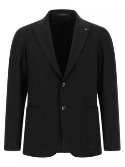 Tagliatore - Black Peaked Lapel Blazer