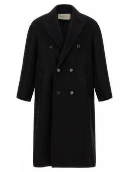 AMI Paris - Black Peaked Lapel Coat
