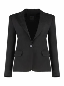 Pinko - Black Peaked Lapel Blazer (S)