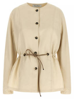 Max Mara - Beige Crew Neck Blazer (M)