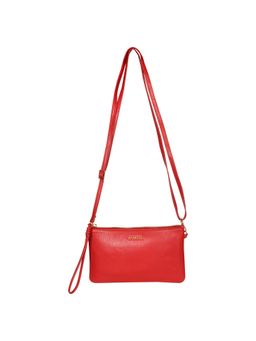 Sassora - Genuine Leather Women Red Sling Bag