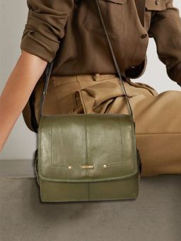 Sassora - Genuine Leather Ladies Sling Bag - Olive