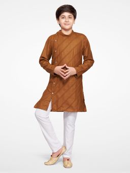 Jeetethnics - Boys Brown Kurta Pyjama (Set of 2)