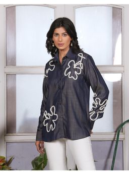 Golden Mirror Fashion - Doodle Shirt - Blue