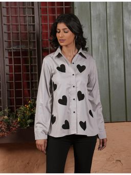 Golden Mirror Fashion - All About Heart Shirt - Grey