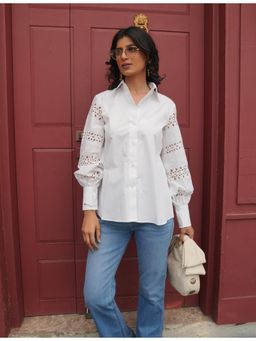 Golden Mirror Fashion - Ellora Shirt - White