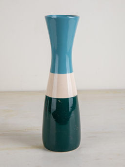 Freedom Tree - Hourglass Soft Blue Ceramic Vase
