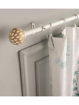 The Decor Mart - Adjustable Curtain Rod with Brackets & Finial (Set Of 6)