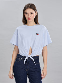 Tommy Hilfiger - Women Blue Solid T-Shirt