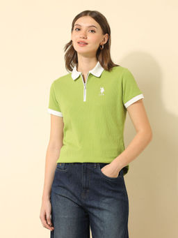 U.S. POLO ASSN. - Regular Fit Textured Polo Shirt