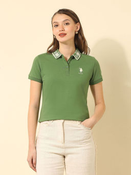 U.S. POLO ASSN. - Jacquard Collar Regular Fit Polo Shirt