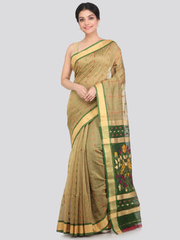 PinkLoom - Women's Cotton Silk Saree With Unstitched Blouse Piece