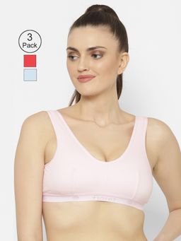 Floret - Wirefree Non-padded Sporty Bra - Multi-Color